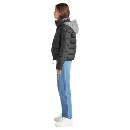 Rose Girls Puff Jacket Black