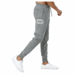 Seamless Flock Printed Cuffed Pant Grey