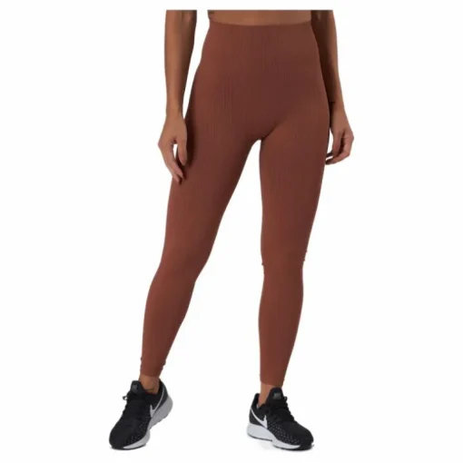 Seamless Rib Tights Copper Brown