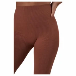 Seamless Rib Tights Copper Brown