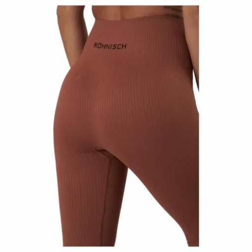 Seamless Rib Tights Copper Brown