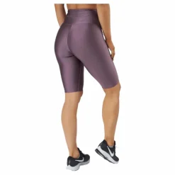 Shiny Biker Tights Black Plum