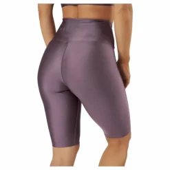 Shiny Biker Tights Black Plum