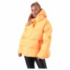 Short Padded Hood Jacket Orange