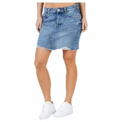 Sky Life Reg Dnm Skirt Blue
