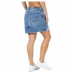 Sky Life Reg Dnm Skirt Blue