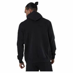 Sleeve Print Hoodie Black