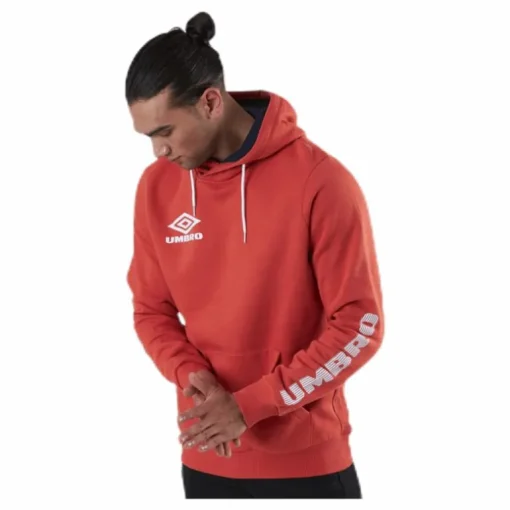Sleeve Print Hoodie Red