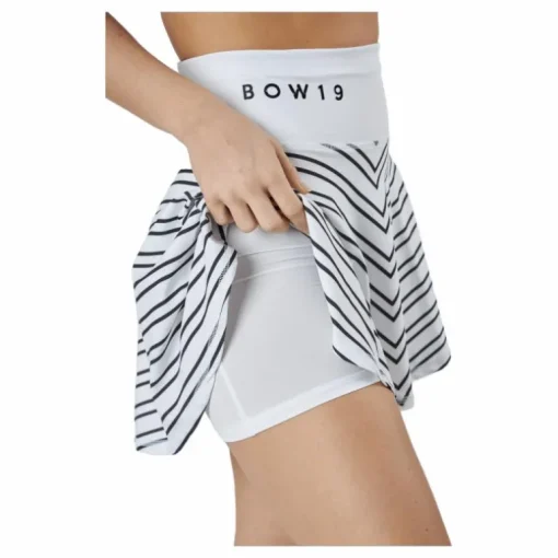 Sofia/print Skirt Thin Stripe White/black
