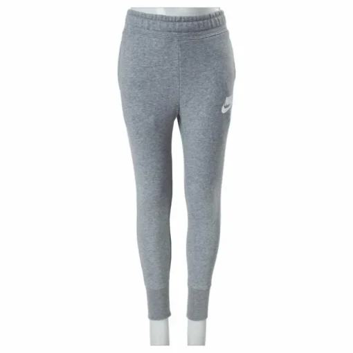 Sportswear Club Big Kids' (Girls') French Terry Pants CARBON HEATHER/WHITE