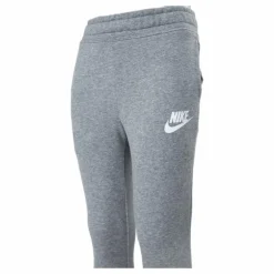 Sportswear Club Big Kids' (Girls') French Terry Pants CARBON HEATHER/WHITE