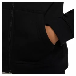 Sportswear Club Big Kids' Full-Zip Hoodie BLACK/BLACK/WHITE