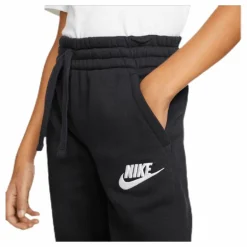 Sportswear Club Fleece Big Kids' Pants BLACK/BLACK/WHITE