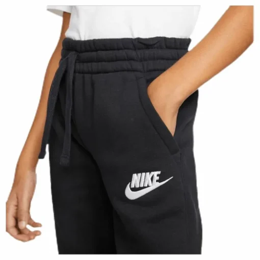 Sportswear Club Fleece Big Kids' Pants BLACK/BLACK/WHITE