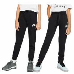 Sportswear Club Fleece Big Kids' Pants BLACK/BLACK/WHITE