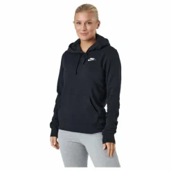 Sportswear Club Fleece Women's Pullover Hoodie BLACK/WHITE