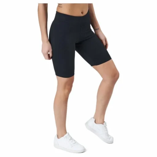 Sportswear Essential Women's Mid-Rise Bike Shorts BLACK/WHITE