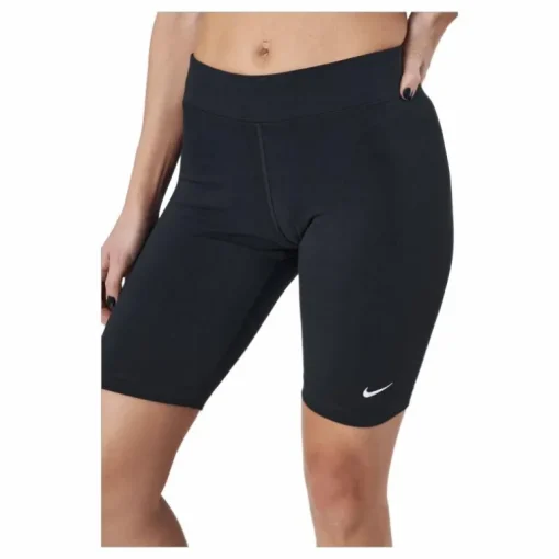 Sportswear Essential Women's Mid-Rise Bike Shorts BLACK/WHITE