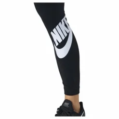 Sportswear Essential Women's High-Waisted Logo Leggings BLACK/WHITE