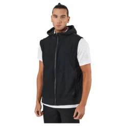 Statement Full-Zip Hooded Vest Black