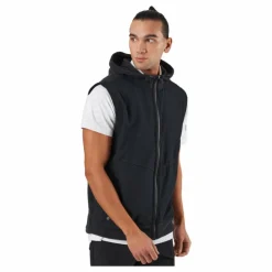 Statement Full-Zip Hooded Vest Black