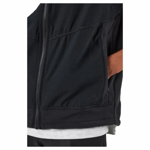 Statement Full-Zip Hooded Vest Black