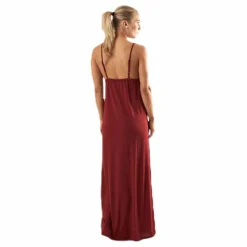 Strap Ankle Dress Red