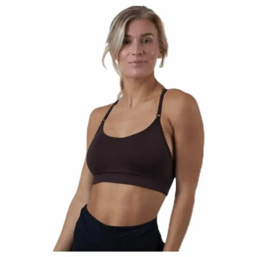 Strappy Sports Bra Brown