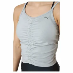 Studio Foundation Ruched Tank Light Gray Heather