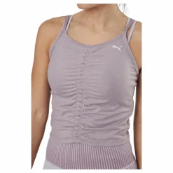 Studio Foundation Ruched Tank Quail Heather