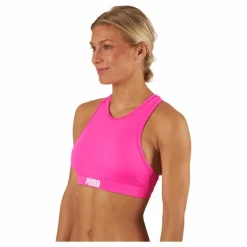 Swim Women Racerback Swim Top Neon Pink