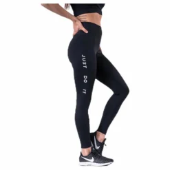 7/8 Swoosh Run Tight Black