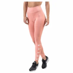 Swoosh Run Tight Pink/White