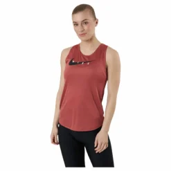 Swoosh Running Tank Red