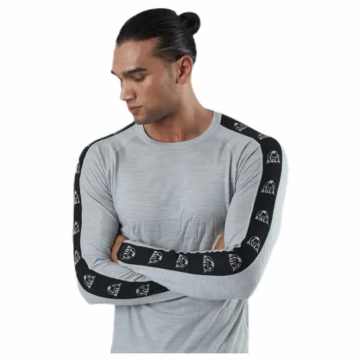 Tape Merino Wool Crew Grey
