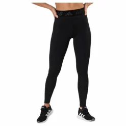 Techfit Long Branded Elastic Tight Black / White
