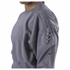 Therma Cropped Fleece LS Crew Purple