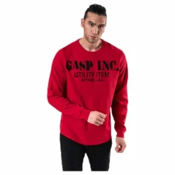 Thermal gym sweater Red