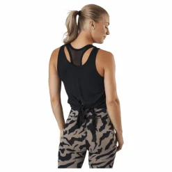 Tie Back Tank Black