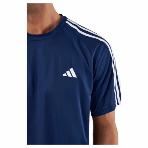 Train Essentials 3-Stripes Training T-Shirt Dark Blue / White