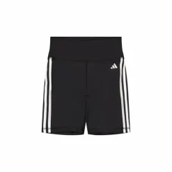 Training Essentials 3-Stripes High-Waisted Short Leggings Black