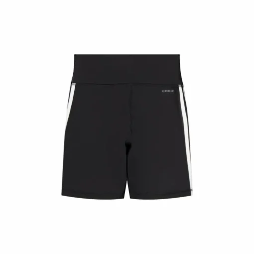 Training Essentials 3-Stripes High-Waisted Short Leggings Black