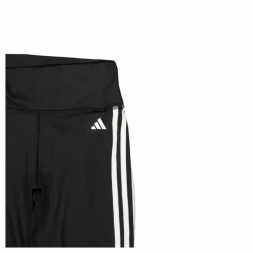 Training Essentials 3-Stripes High-Waisted Short Leggings Black