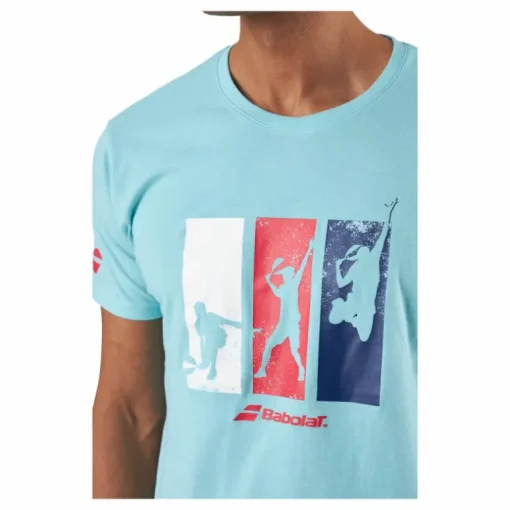 T-shirt Padel Cotton Turquoise