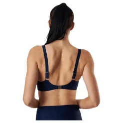 Twisted Solid Unique Wire Bra Blue