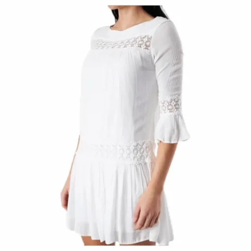 Tyra 3/4 Flare Short Dress Wvn White