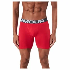 Ua Charged Cotton 6in 3 Pack Red