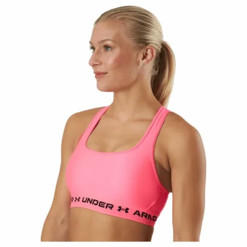 Ua Crossback Mid Bra Cerise