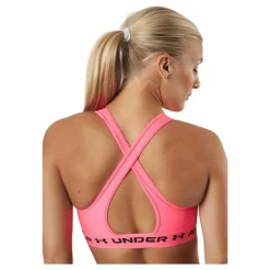 Ua Crossback Mid Bra Cerise