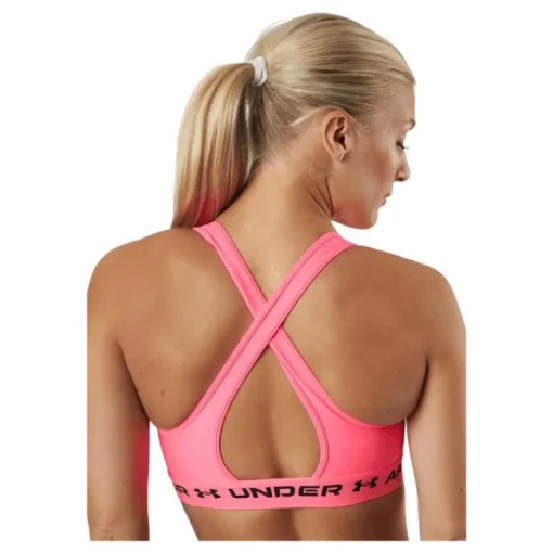 Ua Crossback Mid Bra Cerise
